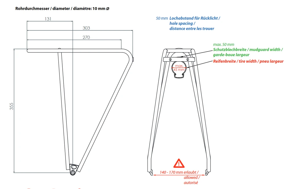 Tubus Porte-bagages Fly Evo 26" - 28" Noir - Image 2