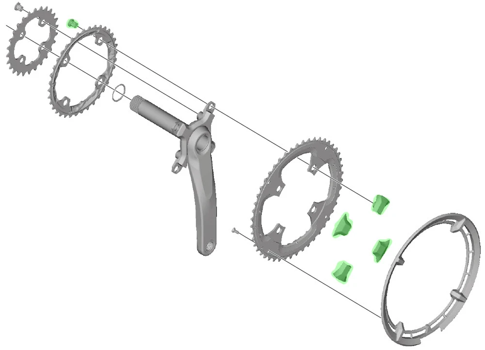 Shimano XT Boulons De Plateau Pour FC-T8000 (4 Pièces) - Image 2