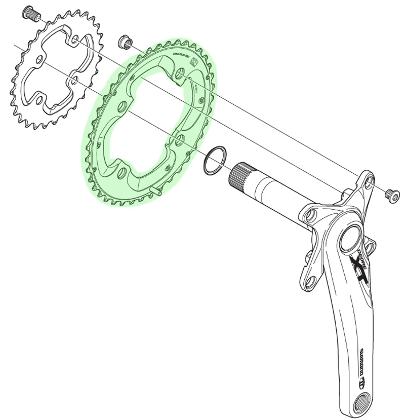 Shimano Plateau XT Pour FC-M785 38T (AM) - Image 2